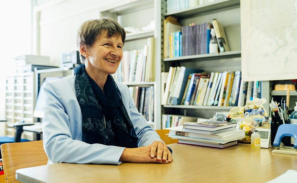 Funck smiling in the lab