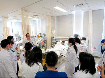 A photo of simulation at MJTH before opening of the ICU