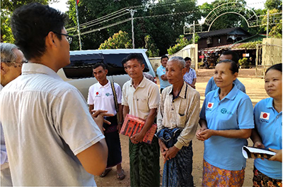 A photo of educational assistance project in Hlaingbwe Township, Kayin State, Myanmar