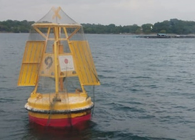 A photo of the buoy in Port of Trincomalee