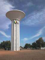A water supply tower constructed with Japan's ODA (Photo: JICA)