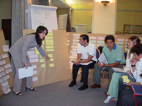 Training for the Project Cycle Management (PCM) conducted in Argentina. Through this training, the civil servants of Argentina are starting to be able to identify and understand the development challenges and reflect necessary points into their policies