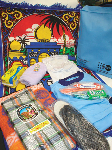 Hygiene kits made with the cooperation of UNFPA and Japan