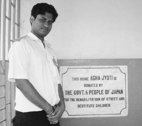 Mr. Suman Das at the orphanage where he grew up