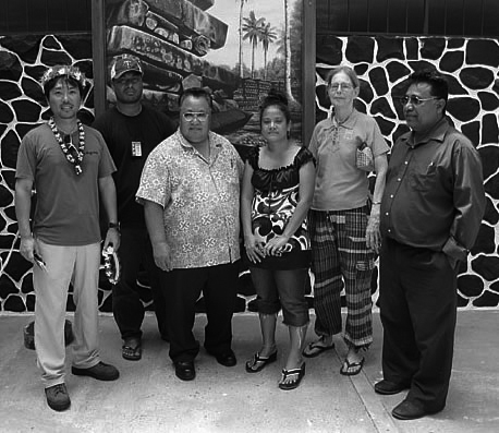 With the staff of the Pohnpei State Environmental Protection Agency.
