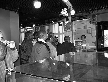 Trainee observing Yokohama Water Works Memorial Hall