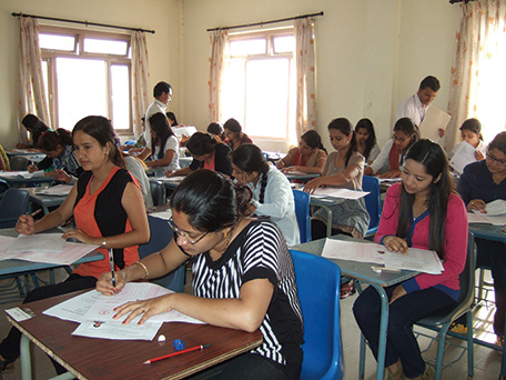Nursing students taking Nepal's first NLEN (Photo: Kei Miyamoto)