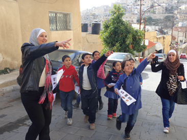 A walking tour led by local guides