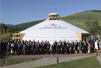 ASEM Summit (Retreat Session) (July 16, Ulaanbaatar, Mongolia; Photo: Cabinet Public Relations Office)