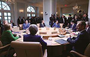 G7 Charlevoix Summit (June, Canada; Photo: Cabinet Public Relations Office) (Chapter 3-2-2)