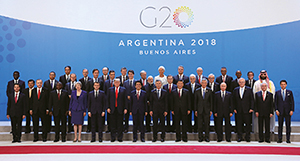 G20 Buenos Aires Summit (December, Argentina; Photo: Cabinet Public Relations Office) (Chapter 3-3-1)
