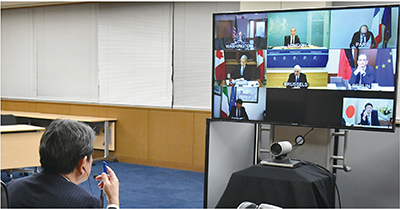 La primera reunión por videoconferencia de ministros de Asuntos Exteriores del G7 (26 de marzo)