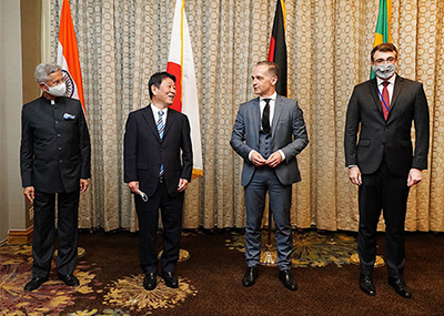 Meeting of the Foreign Ministers of the G4 Countries (Japan, India, Germany and Brazil) on UN Security Council Reform (September 22, New York, U.S.)