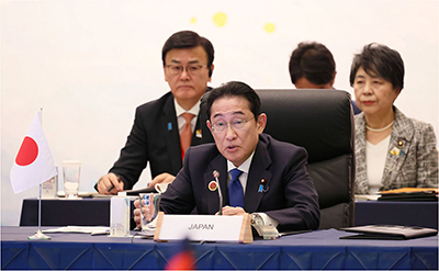 Prime Minister Kishida, co-chair (December 17, Tokyo. Photo: Cabinet Public Affairs Office)