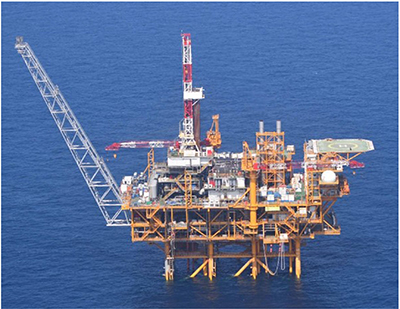 Chinese maritime structures confirmed to have been built near the geographical equidistant line between Japan and China (Photo: Ministry of Defense)