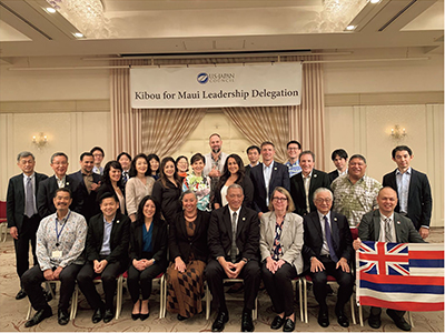 Participants in the Kibou for Maui Project leadership delegation program (May, Tokyo; Photo: USJC)