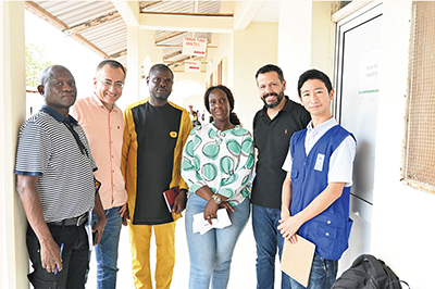Visiting a rural hospital to collect data as part of anti-corruption activities (author on the far right)