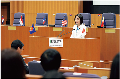 Participants in the JENESYS2024 ASEAN-Japan Students Conference paid a courtesy call on Parliamentary Vice-Minister for Foreign Affairs IKUINA Akiko (January 15, 2025, Tokyo)