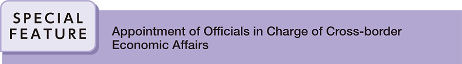 Appointment of Officials in Charge of Cross-border Economic Affairs
