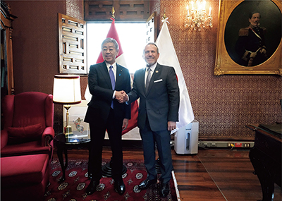 Reunión de ministros de Exteriores de Japón y Perú (13 de noviembre, Lima, Perú)