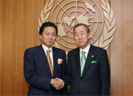 (photo) Prime Minister Hatoyama and UN Secretary-General Ban Ki-moon