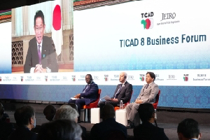 Foregin Minister Hayashi attends at the Business Forum.