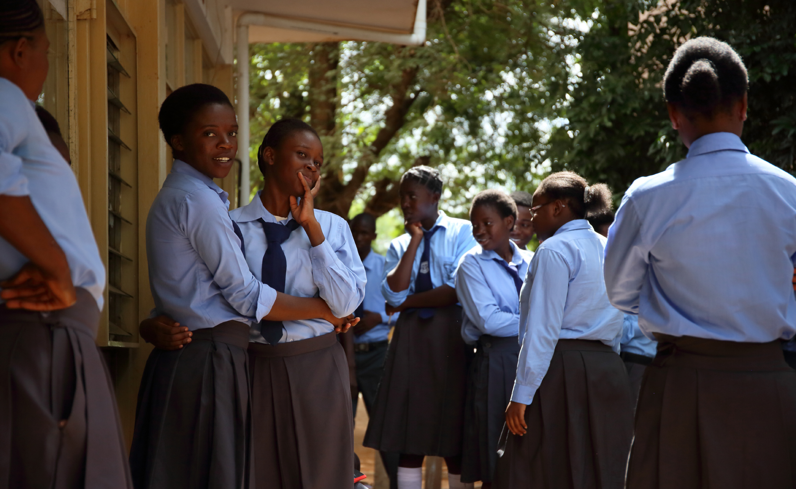 Female students in uniform