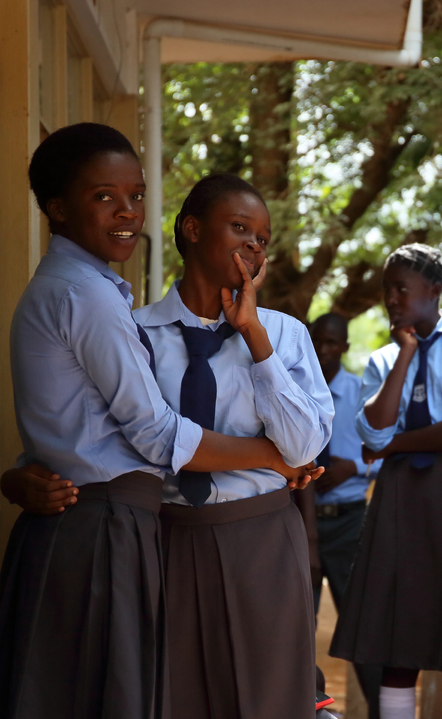 Female students in uniform