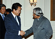 Foreign Minister Aso and President Dr. Kalam