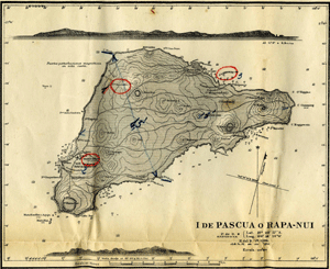 (写真)三宅公使が送付したイースター島の地図